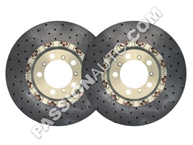 Paire de disques AV - Remplacement ou amelioration - Carbone-Céramique (380x34)  / Jantes 18p # 997 GT2/GT3/GT3RS