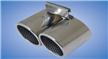 Boxster 986 2.5 97-99 Silencieux inox sorties 2x89mm roulées, biseautées, perforées # CARGRAPHIC #