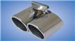 Boxster 986 2.7-3.2s 00-04 Silencieux inox 2x89mm roulées, bis., perforées # CARGRAPHIC #