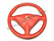 Volant cuir 3 branches avec airbag # 996 - Rouge Boxster