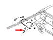Moulure verticale custode ARD - Alu satiné # Cayenne - [Porsche Origine]