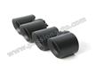 Sorties inox - 2 x 88 noir mat # 997 carrera ph2 2009-2012 sauf PSE