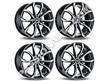 4 jantes 21p -  MSW48 noir face polie # Macan