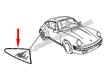 Vitre de custode arriere Droit - Clair # 911 76-89