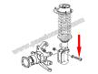 Pièce amortisseur AVANT - Vis fixation sur support de roue # 964