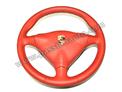 Volant cuir 3 branches avec airbag # 996 - Rouge Boxster  