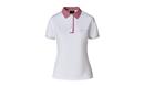 Polo femme blanc/rose Collection Taycan - Taille M  