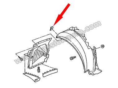 Ecrou cage pour passage de roue # 996 02-05