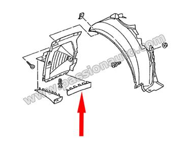 Levre 1 sous passage de roue AVG # 996 3.6 02-05 (hors 4s)