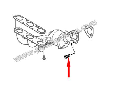 997 carrera 05-12 # Ecrou de catalyseur