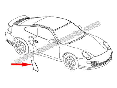 Pare-pierre transparent DROIT # 997 turbo-gt2 (pas rs)