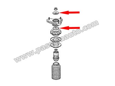 Coupelle de suspension AVANT-ARRIERE # Boxster 986 - AFTERMARKET