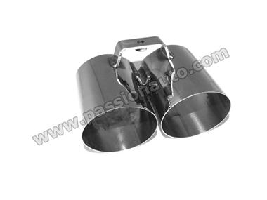 Boxster 986 2.5 97-99 Silencieux inox sorties 2x76mm biseautées # CARGRAPHIC #