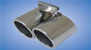 Boxster 986 2.5 97-99 Silencieux inox sorties 2x89mm roulées, biseautées, perforées # CARGRAPHIC #