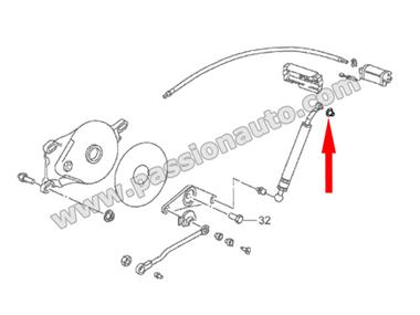 Douille Coussinet pour verin couvre capote # Boxster 986-987