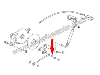 Douille fixation bielle poussee # Boxster 986 97-04