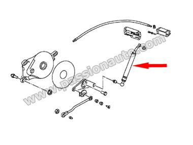 Couvre-capote / verin ouverture DROITE # Boxster 986