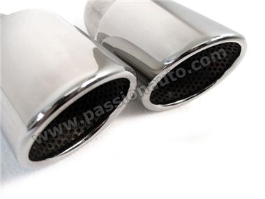 987 05-11 Echappement sport inox + 2 sorties 89mm perforées # CARGRAPHIC #