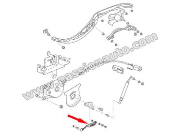 Tige de poussée mecanisme de capote V1 # Boxster 987   [PORSCHE ORIGINE]