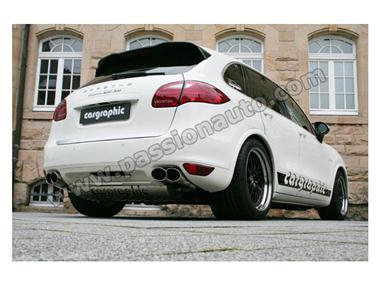Cayenne 958 v6 ess+diesel - hybride  Sorties inox ovales 4x125x95mm # CARGRAPHIC #
