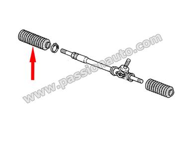 Soufflet de crémaillière DROITE direct° non assistee # 924