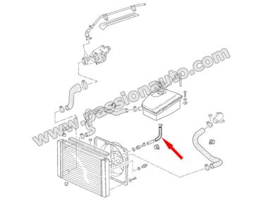 Tuyau d´eau - radiateur (haut-gauche) > trop plein # 924 2.5s