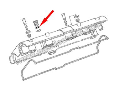 Joint pour bouchon sur couvre culasse # 944 2.5s-3.0s2