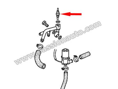 Sonde de temperature sur tube d´eau # 944 turbo