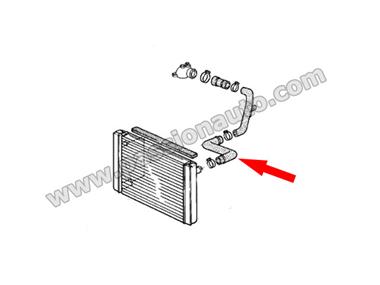 Durite d´eau / radiateur - culasse (partie 1) # 944 2.5s - 3.0 S2