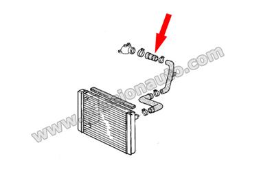 Durite d´eau / radiateur - culasse (partie 3) # 944 2.5s - 3.0 S2