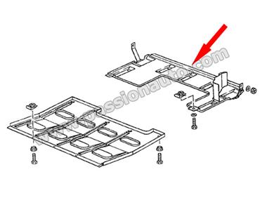 Plaque de protection ARRIERE sous moteur # 944 turbo