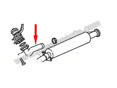 Partie vers wastegate / sil. interm. # 944 turbo*