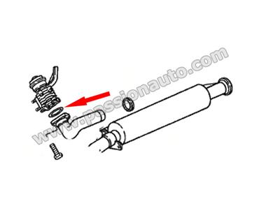 Joint wastegate-tube vers sil interm. # 944 turbo