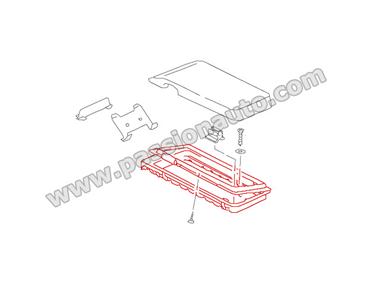 Cadre pour rangement cassette central # 944 ph2-968