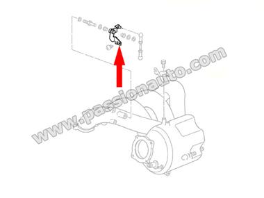 Levier de renvoi pour cable accélérateur (côté moteur) # 944 3.0s2