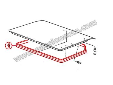 Joint de coffre ARRIERE # 944 cabriolet
