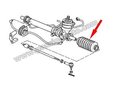 Soufflet de crémaillière direction assistee # 968