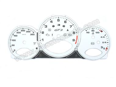 Fonds de compteur - Blanc # 997 GT3 07-09 kmh