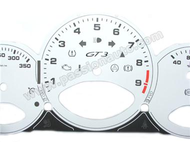 Fonds de compteur - Blanc # 997 GT3 07-09 kmh
