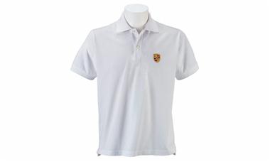 Polo Blanc Ecusson Porsche homme