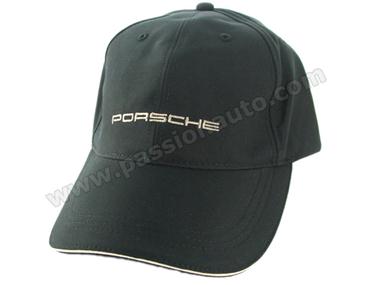 Casquette noire avec lettres brodées  - [Porsche Origine]