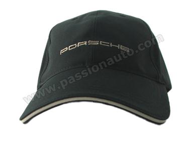 Casquette noire avec lettres brodées  - [Porsche Origine]