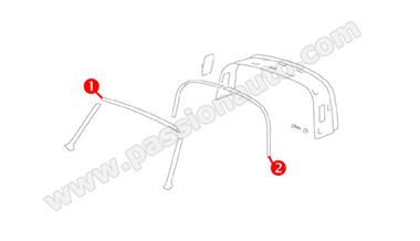 TARGA - joint de roll bar (sur le devant de l´arceau) # 911 70-73