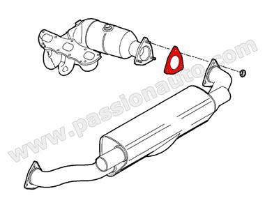 997 carrera 09-12 # Joint de catalyseur #