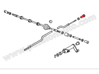 Cuvette de rotule sur tirant des gaz # 911 71-73