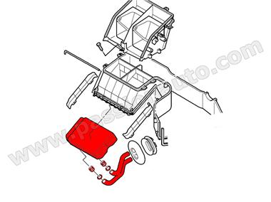 Echangeur thermique dans systeme de climatisation (derriere tableau de bord) # Cayenne 03-10