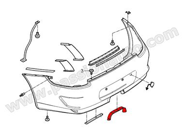 Pare chaleur sur parechocs ARRIERE # 997 GT3 07-09