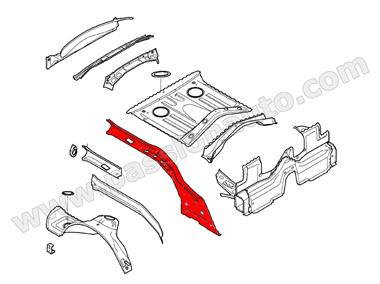 Longeron ARRIERE intérieur - Droite # Boxster 986-987