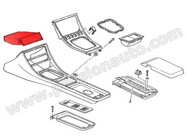 Coffre de rangement devant levier vitesse # 944 1985-1991 / 968