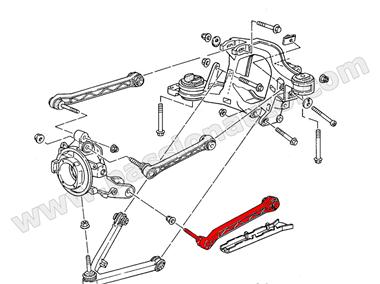 Bras inférieur ARRIERE G/D # 993 [Porsche origine]